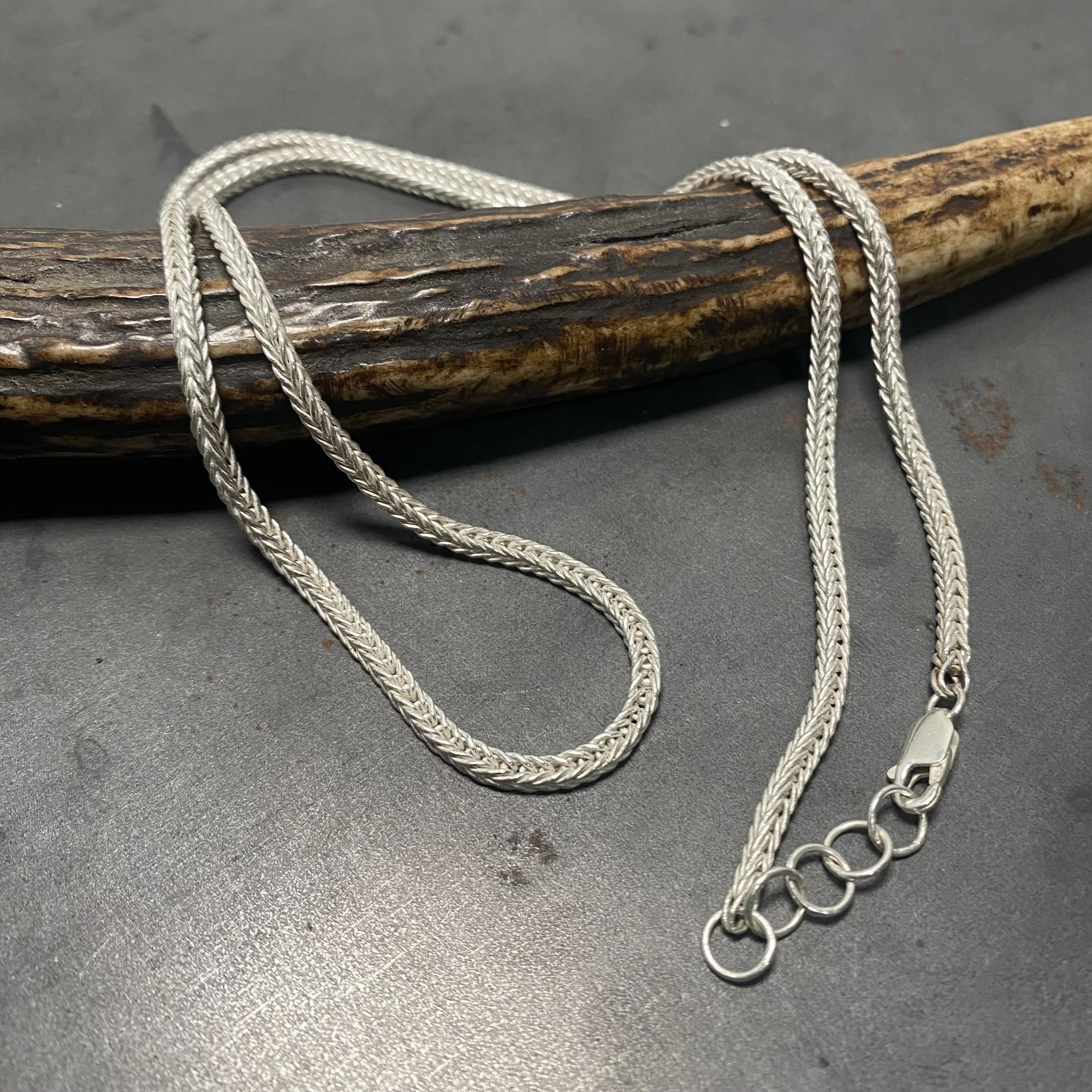 22 Gauge One Way Double Loop in Loop Necklace — OberMetalWorks